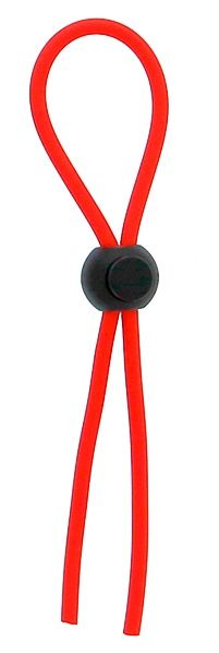 Красное эрекционное лассо с одной бусинкой-утяжкой STRETCHY THICK LASSO - Dream Toys - в Южно-Сахалинске купить с доставкой
