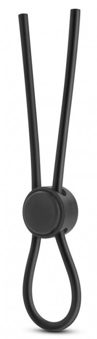 Черное силиконовое лассо на пенис SILICONE LOOP COCK RING - Blush Novelties - в Южно-Сахалинске купить с доставкой