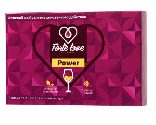 Женский возбудитель мгновенного действия Forte Love Power - 7 ампул (2,5 мл.) - Капиталпродукт - купить с доставкой в Южно-Сахалинске