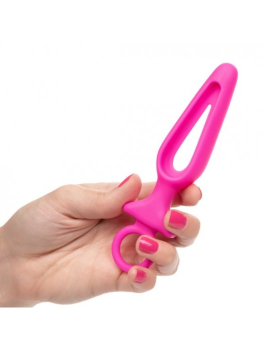 Розовая силиконовая пробка с прорезью Silicone Groove Probe - 10,2 см. - California Exotic Novelties