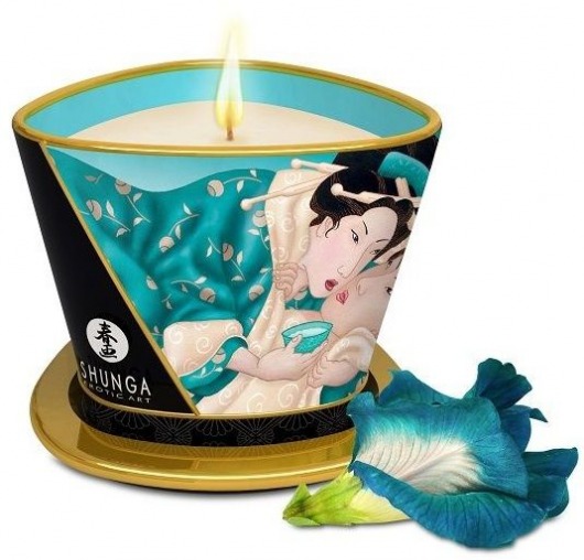 Массажная свеча Island Blossoms - 170 мл. - Shunga - купить с доставкой в Южно-Сахалинске