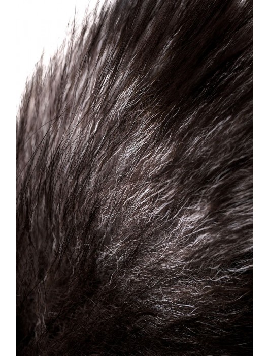 Серебристая металлическая анальная втулка с хвостом чернобурой лисы - размер S - ToyFa - купить с доставкой в Южно-Сахалинске