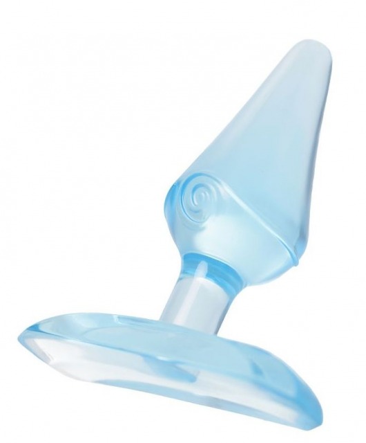 Голубая анальная втулка с ограничителем - 6,5 см. - Toyfa Basic