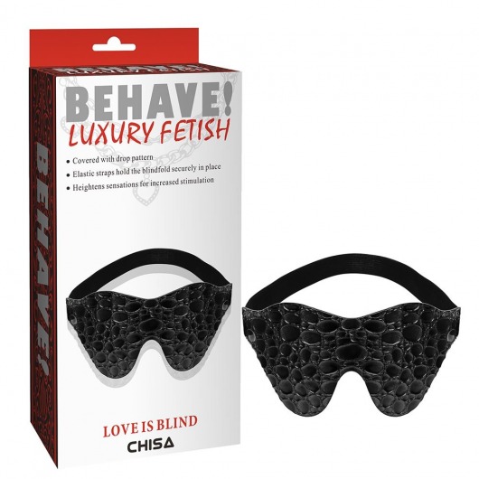 Черная маска на глаза Behave - Chisa - купить с доставкой в Южно-Сахалинске
