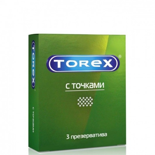Текстурированные презервативы Torex  С точками  - 3 шт. - Torex - купить с доставкой в Южно-Сахалинске