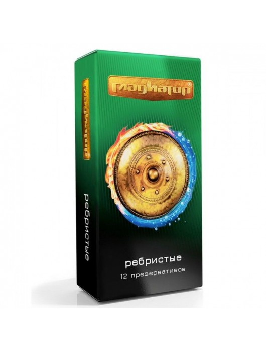 Презервативы  Гладиатор Ребристые  - 12 шт. - Гладиатор - купить с доставкой в Южно-Сахалинске