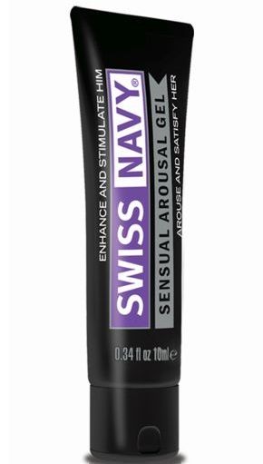 Возбуждающий гель-лубрикант на водной основе Sensual Arousal Lubricant - 10 мл. - Swiss navy - купить с доставкой в Южно-Сахалинске