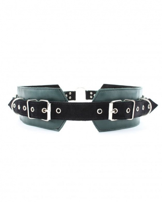 Изумрудный пояс Ladys Arsenal с колечками для крепления - БДСМ Арсенал - купить с доставкой в Южно-Сахалинске