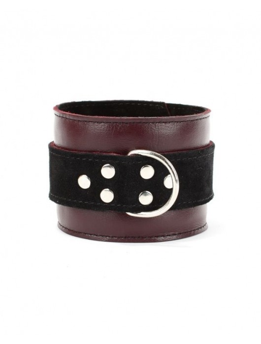 Бордовые наручники Ladys Arsenal на карабинах - БДСМ Арсенал - купить с доставкой в Южно-Сахалинске