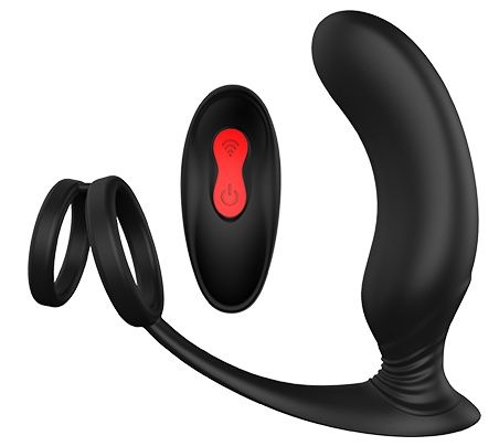 Черный массажер простаты REMOTE P-PLEASER - Dream Toys - в Южно-Сахалинске купить с доставкой