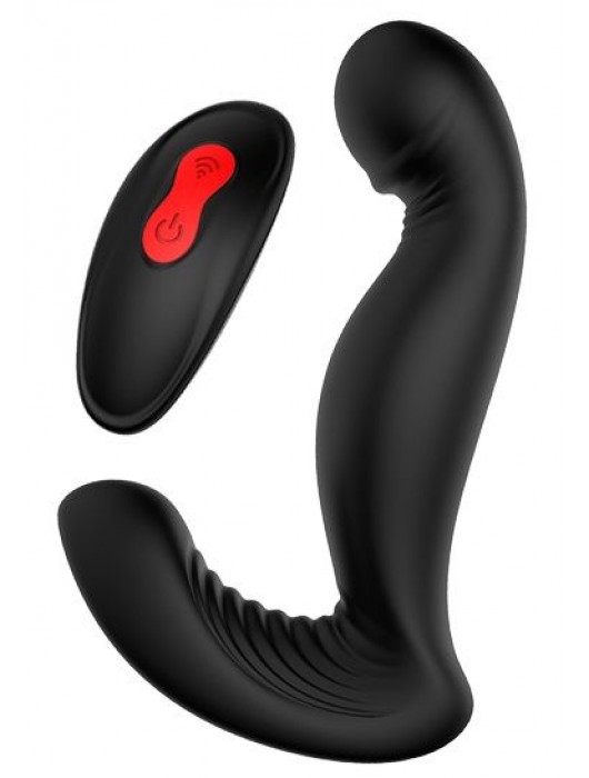 Черный вибромассажер простаты SWIRLING P-PLEASER - Dream Toys - в Южно-Сахалинске купить с доставкой