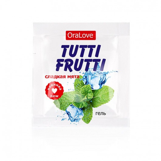 Пробник гель-смазки Tutti-frutti со вкусом мяты - 4 гр. - Биоритм - купить с доставкой в Южно-Сахалинске