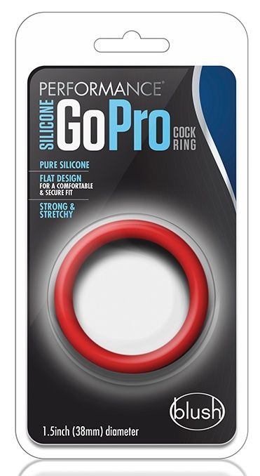 Красное эрекционное кольцо Silicone Go Pro Cock Ring - Blush Novelties - в Южно-Сахалинске купить с доставкой