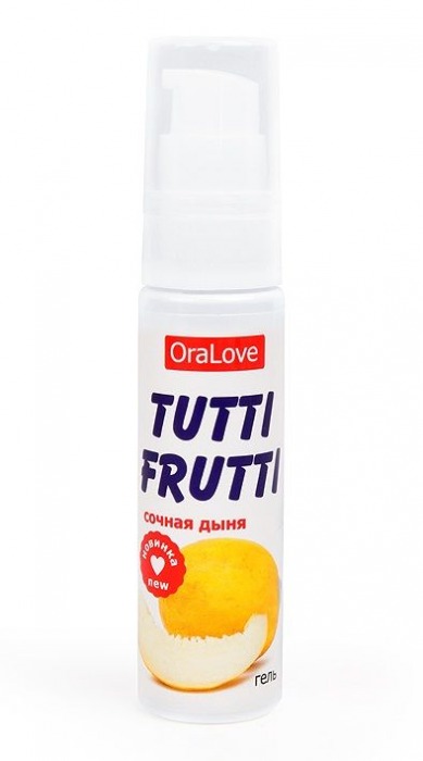 Гель-смазка Tutti-frutti со вкусом сочной дыни - 30 гр. - Биоритм - купить с доставкой в Южно-Сахалинске