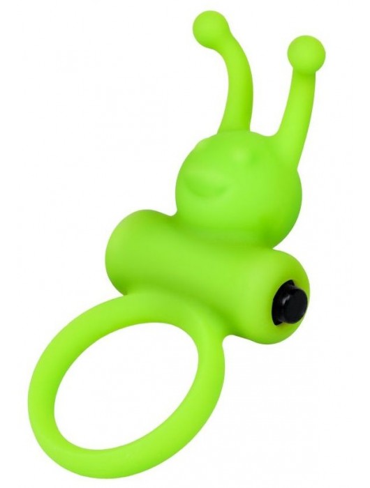 Зеленое эрекционное виброкольцо на пенис Cock Ring - A-toys - в Южно-Сахалинске купить с доставкой