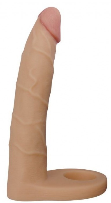Телесная насадка-фаллоимитатор для двойного проникновения - 17 см. - Lovetoy - купить с доставкой в Южно-Сахалинске
