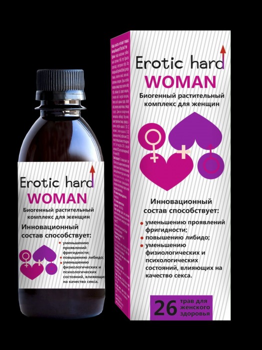 Женский биогенный концентрат для повышения либидо Erotic hard Woman - 250 мл. - Erotic Hard - купить с доставкой в Южно-Сахалинске