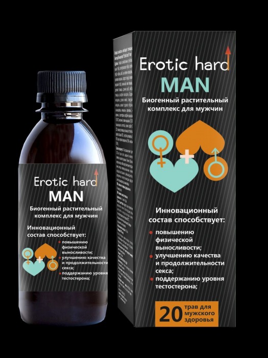Мужской биогенный концентрат для усиления эрекции Erotic hard Man - 250 мл. - Erotic Hard - купить с доставкой в Южно-Сахалинске