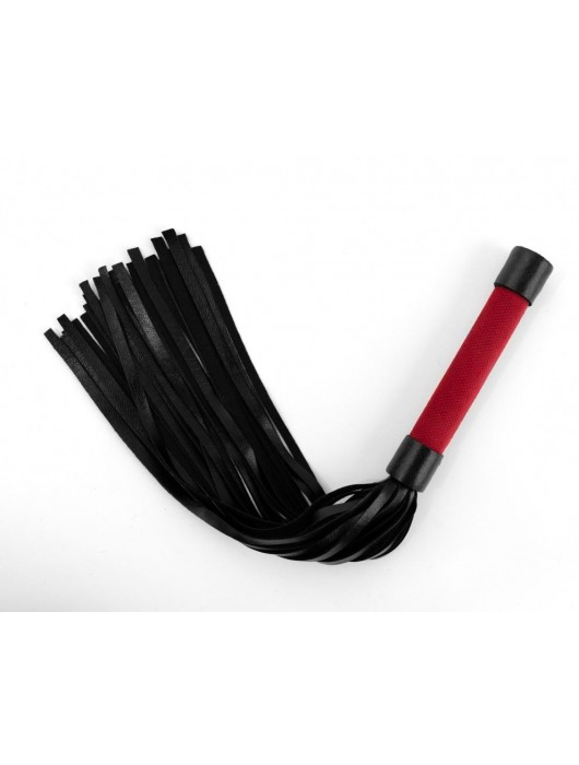 Красно-черная плеть My Rules - 43 см. - БДСМ Арсенал - купить с доставкой в Южно-Сахалинске