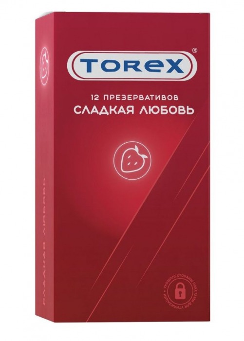 Презервативы Torex  Сладкая любовь  с ароматом клубники - 12 шт. - Torex - купить с доставкой в Южно-Сахалинске