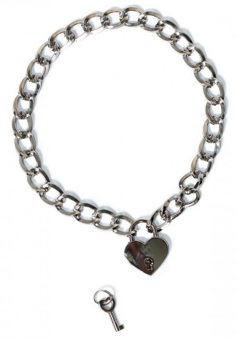 Серебристый ошейник Embrace с ключиком - Lola Games - купить с доставкой в Южно-Сахалинске