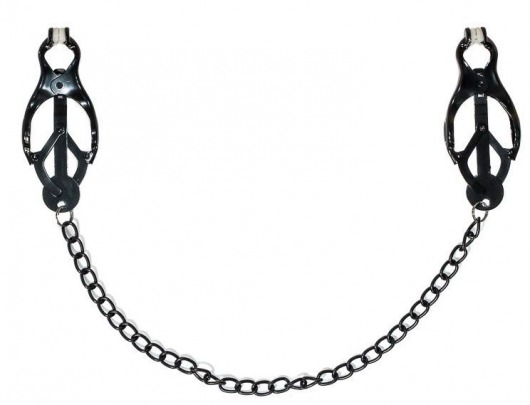 Зажимы на соски Darkside с цепочкой - Lola Games - купить с доставкой в Южно-Сахалинске