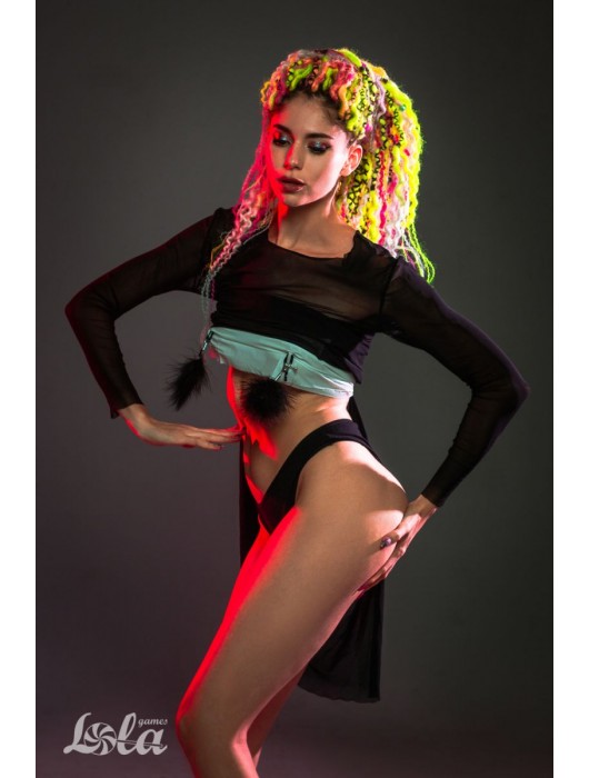 Зажимы на соски с черным пухом Euphoric - Lola Games - купить с доставкой в Южно-Сахалинске