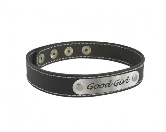 Чокер с белой строчкой Good Girl - Sitabella - купить с доставкой в Южно-Сахалинске