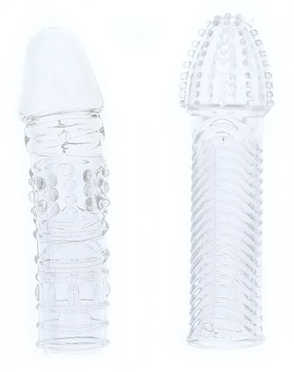 Комплект из 2 прозрачных насадок на пенис PENIS EXTENDER PACK - Dream Toys - в Южно-Сахалинске купить с доставкой
