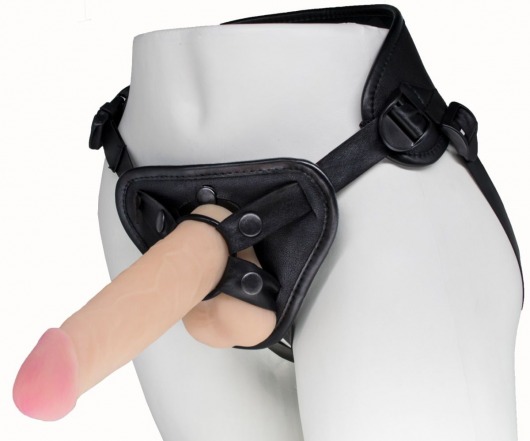 Пояс харнесс BEST UNI strap с 2 насадками - 18 и 22 см. - LOVETOY (А-Полимер) - купить с доставкой в Южно-Сахалинске