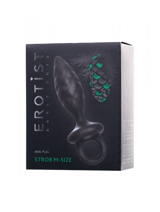 Черная анальная пробка Strob M - 13,5 см. - Erotist Adult Toys