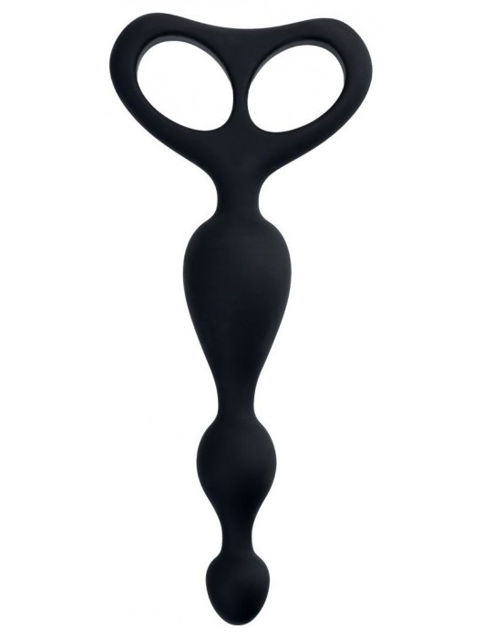 Черная анальная цепочка Aquilae - 18 см. - POPO Pleasure