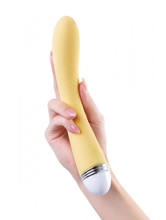 Желтый вибратор Calla - 22 см. - ToyFa