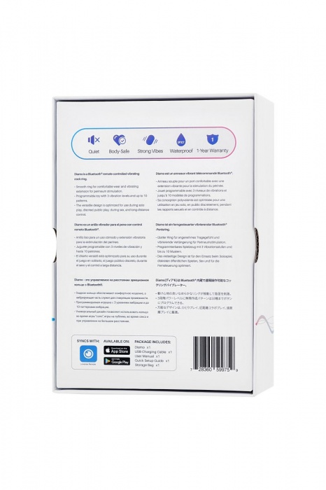 Черное эрекционное кольцо Lovense Diamo - Lovense - в Южно-Сахалинске купить с доставкой