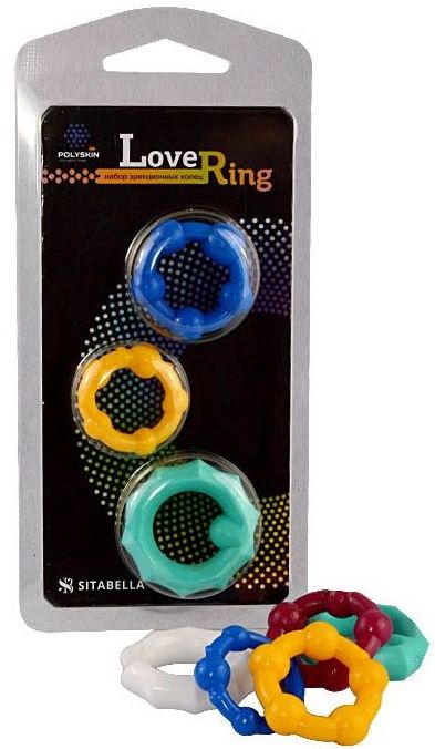 Набор из 3 цветных эрекционных колец Love Ring - Sitabella - в Южно-Сахалинске купить с доставкой