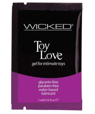 Лубрикант на водной основе для использования с игрушками WICKED Toy Love - 3 мл. - Wicked - купить с доставкой в Южно-Сахалинске