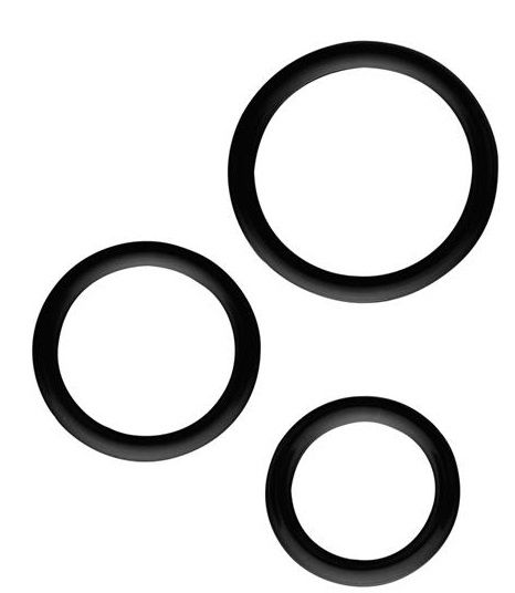 Набор из 3 эрекционных колец SILICONE COCKRINGS - Dream Toys - в Южно-Сахалинске купить с доставкой