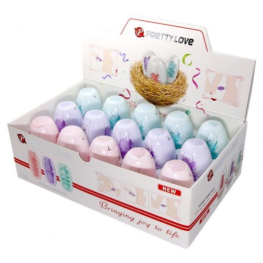 Набор из 15 мини-мастурбаторов Fantastic Egg Hard Boiled - Baile - в Южно-Сахалинске купить с доставкой