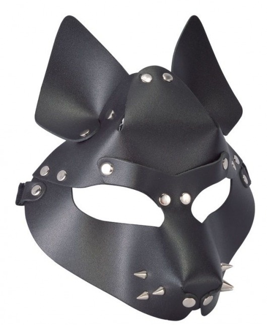 Черная маска Wolf с шипами - Sitabella - купить с доставкой в Южно-Сахалинске