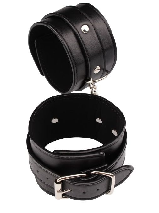 Черные оковы Classic Ankle Cuffs - Chisa - купить с доставкой в Южно-Сахалинске