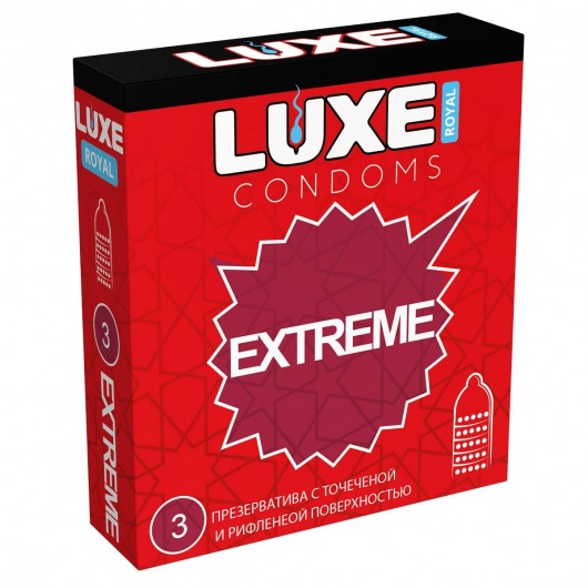 Текстурированные презервативы LUXE Royal Extreme - 3 шт. - Luxe - купить с доставкой в Южно-Сахалинске