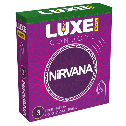 Презервативы с увеличенным количеством смазки LUXE Royal Nirvana - 3 шт. - Luxe - купить с доставкой в Южно-Сахалинске