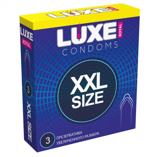 Презервативы увеличенного размера LUXE Royal XXL Size - 3 шт. - Luxe - купить с доставкой в Южно-Сахалинске