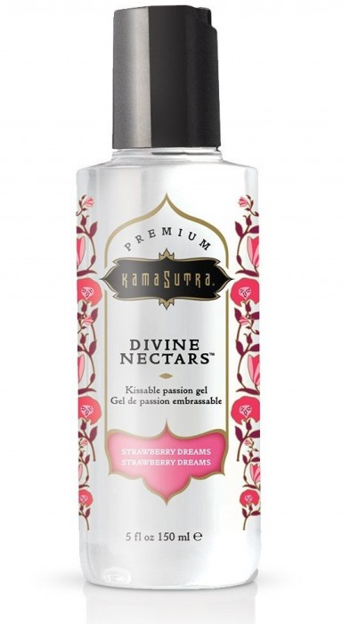 Гель-лубрикант на водной основе Divine Nectars Strawberry Dream с ароматом клубники - 150 мл. - Kama Sutra - купить с доставкой в Южно-Сахалинске