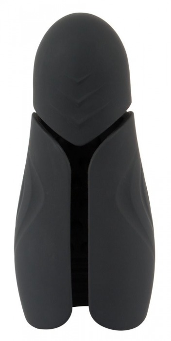 Черный силиконовый вибромастурбатор с нагревом Masturbator with 2 Functions - Orion - в Южно-Сахалинске купить с доставкой