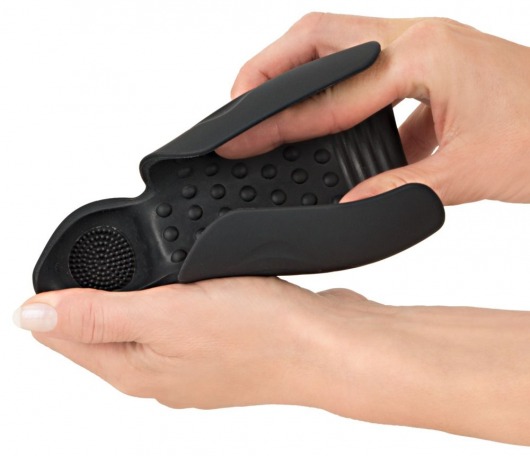 Черный силиконовый вибромастурбатор с нагревом Masturbator with 2 Functions - Orion - в Южно-Сахалинске купить с доставкой