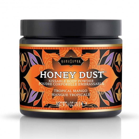 Пудра для тела Honey Dust Body Powder с ароматом манго - 170 гр. - Kama Sutra - купить с доставкой в Южно-Сахалинске
