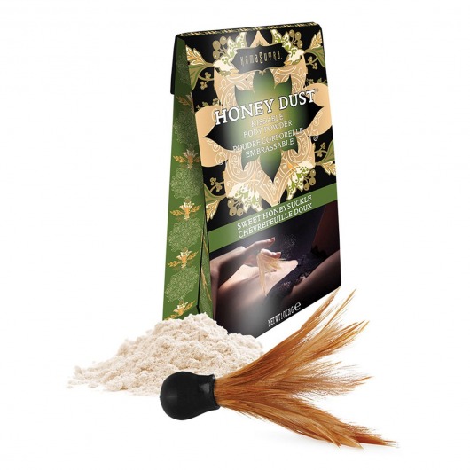 Пудра для тела Honey Dust Body Powder с ароматом жимолости - 28 гр. - Kama Sutra - купить с доставкой в Южно-Сахалинске