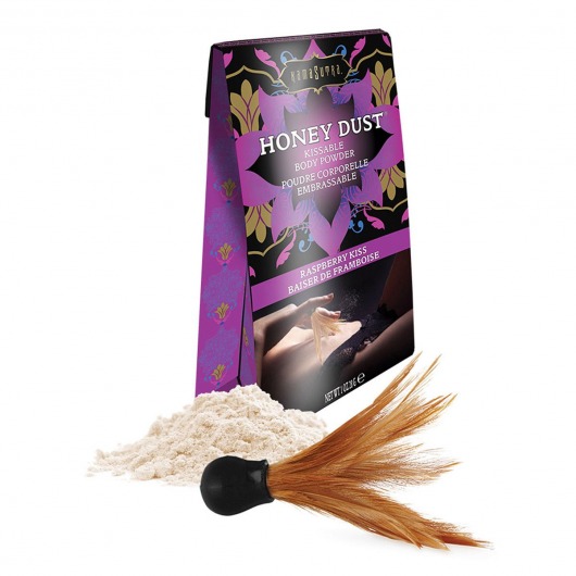 Пудра для тела Honey Dust Body Powder с ароматом малины - 28 гр. - Kama Sutra - купить с доставкой в Южно-Сахалинске