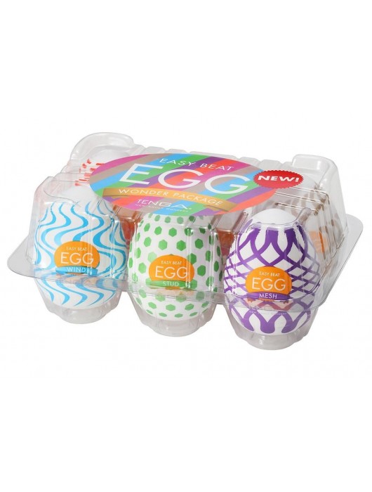 Набор из 6 мастурбаторов Tenga EGG IV с различным рельефом - Tenga - в Южно-Сахалинске купить с доставкой